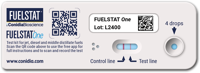 FUELSTAT One test cassette with results