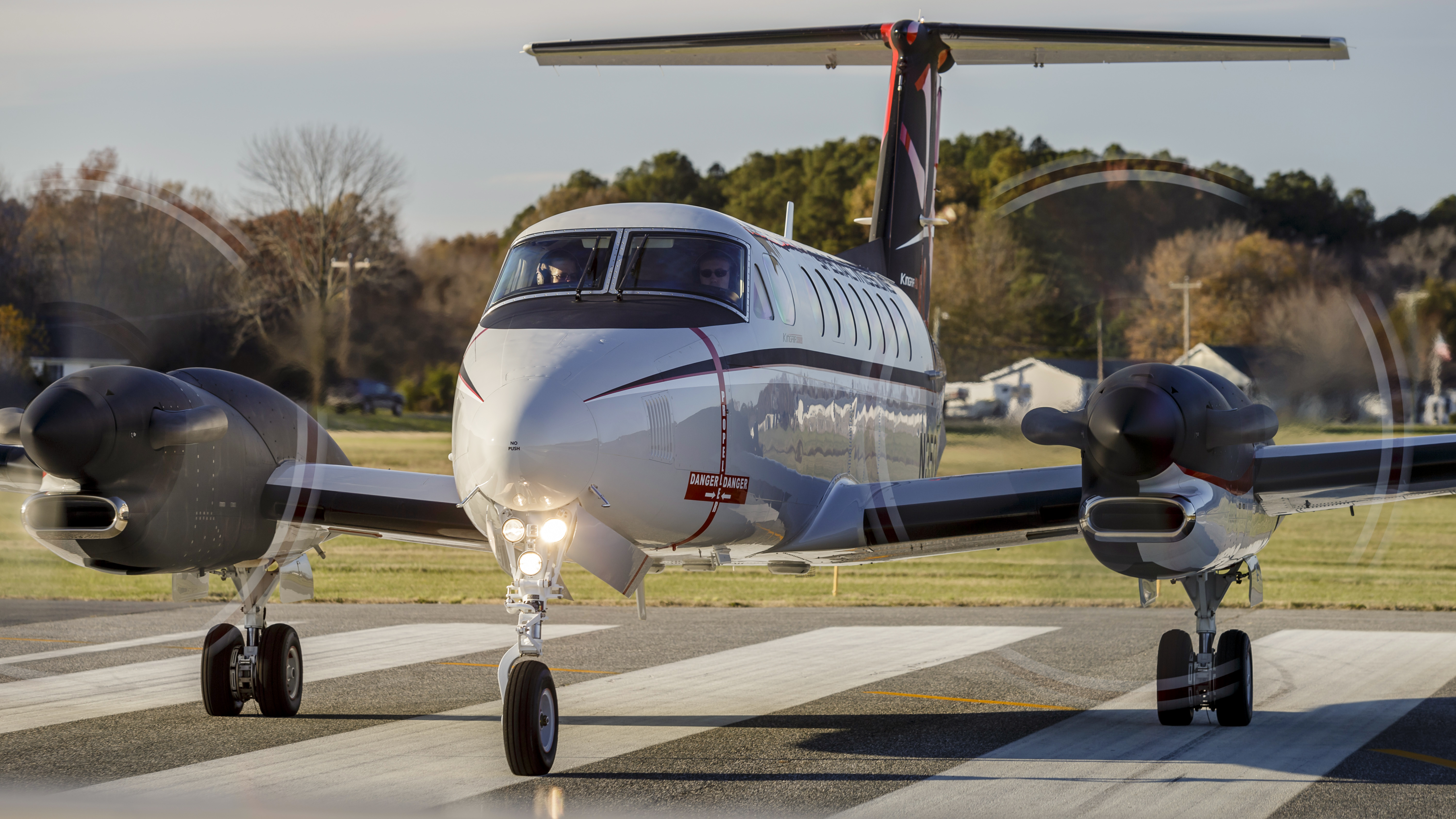 Beechcraft awaiting take off